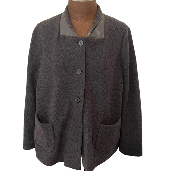 Fabiana Fillipi Wool Cashmere Knit Cardigan Jacket Gray Size XL - Picture 1 of 9